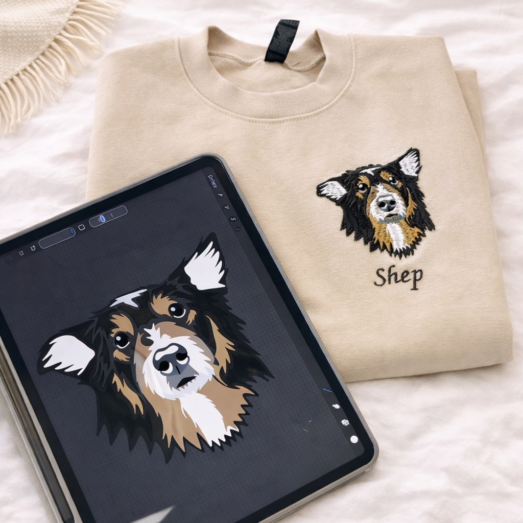 Custom Pet Embroidery Portraits