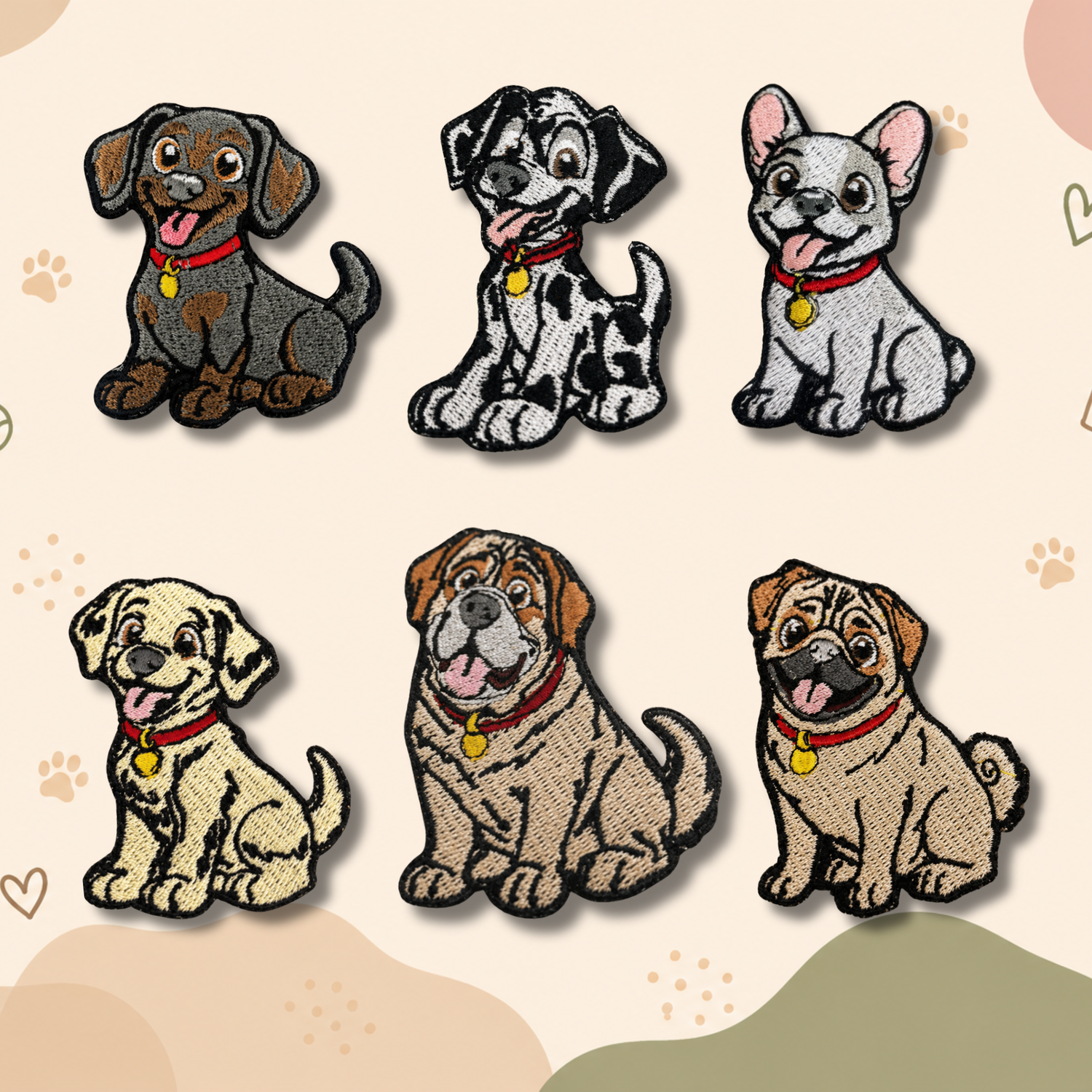 Embroidered Dog Breed Patches