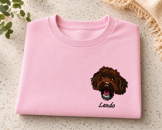 Embroidered Pet Portrait T-shirt